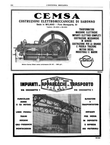 L'industria meccanica rivista quindicinale