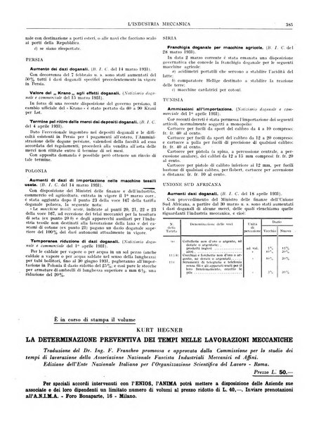 L'industria meccanica rivista quindicinale