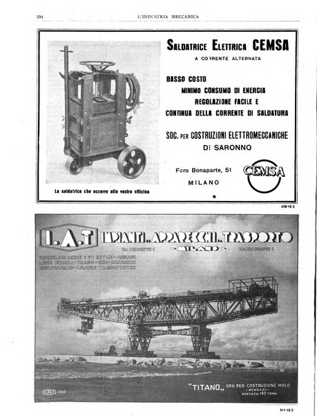 L'industria meccanica rivista quindicinale