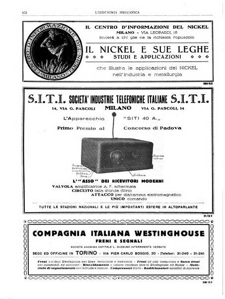 L'industria meccanica rivista quindicinale