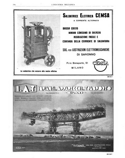 L'industria meccanica rivista quindicinale