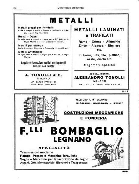 L'industria meccanica rivista quindicinale