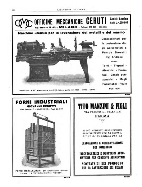 L'industria meccanica rivista quindicinale