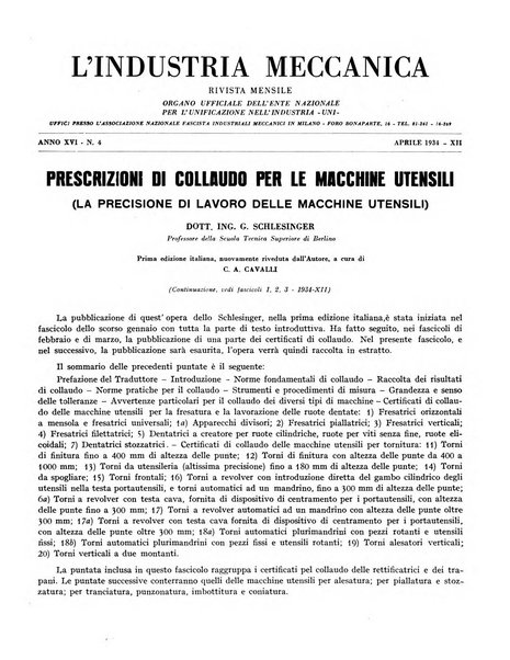 L'industria meccanica rivista quindicinale