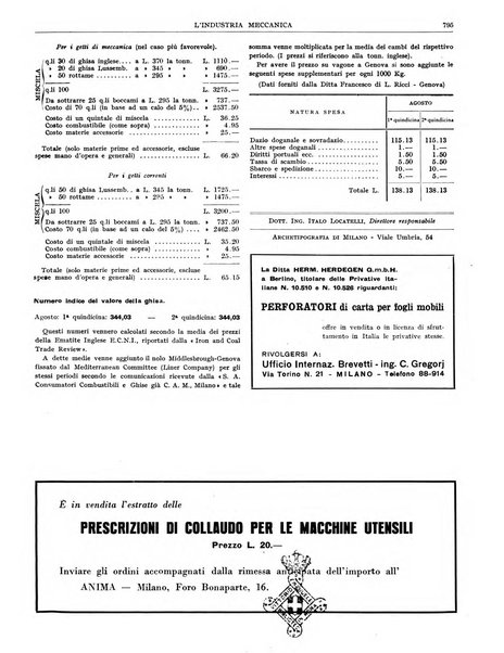 L'industria meccanica rivista quindicinale