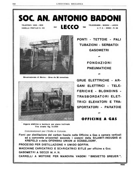 L'industria meccanica rivista quindicinale