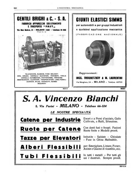 L'industria meccanica rivista quindicinale