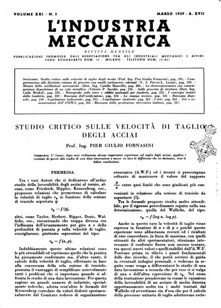 L'industria meccanica rivista quindicinale