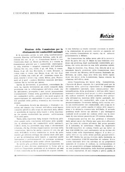 L'industria mineraria bollettino mensile della Federazione nazionale fascista dell'industria mineraria