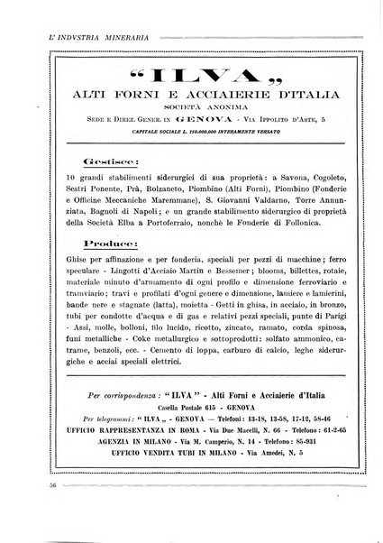 L'industria mineraria bollettino mensile della Federazione nazionale fascista dell'industria mineraria