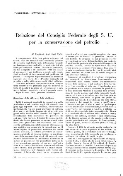 L'industria mineraria bollettino mensile della Federazione nazionale fascista dell'industria mineraria