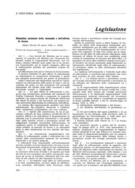 L'industria mineraria bollettino mensile della Federazione nazionale fascista dell'industria mineraria