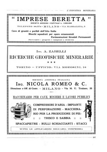 L'industria mineraria bollettino mensile della Federazione nazionale fascista dell'industria mineraria