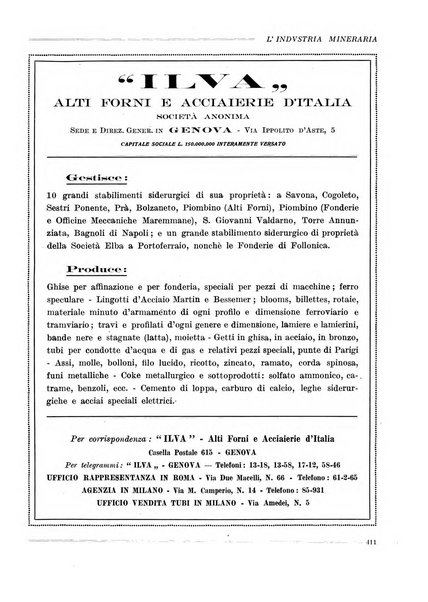 L'industria mineraria bollettino mensile della Federazione nazionale fascista dell'industria mineraria