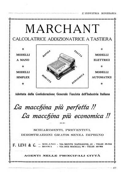 L'industria mineraria bollettino mensile della Federazione nazionale fascista dell'industria mineraria