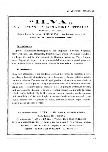 L'industria mineraria bollettino mensile della Federazione nazionale fascista dell'industria mineraria