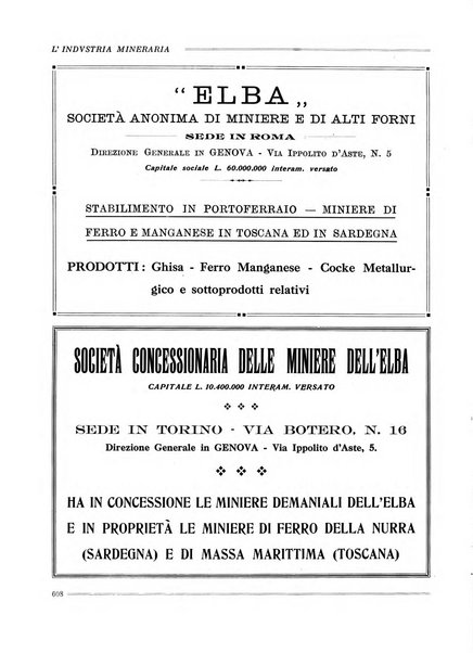 L'industria mineraria bollettino mensile della Federazione nazionale fascista dell'industria mineraria