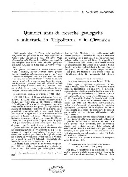 L'industria mineraria bollettino mensile della Federazione nazionale fascista dell'industria mineraria