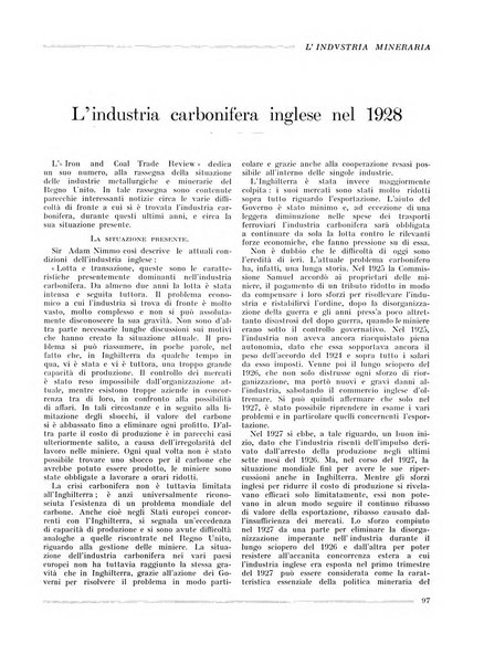 L'industria mineraria bollettino mensile della Federazione nazionale fascista dell'industria mineraria