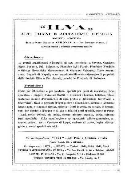 L'industria mineraria bollettino mensile della Federazione nazionale fascista dell'industria mineraria