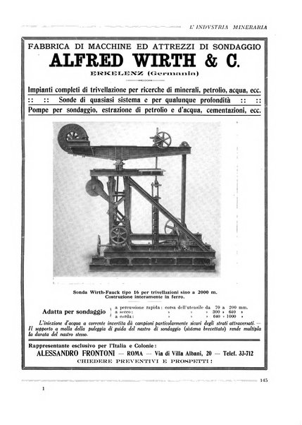 L'industria mineraria bollettino mensile della Federazione nazionale fascista dell'industria mineraria