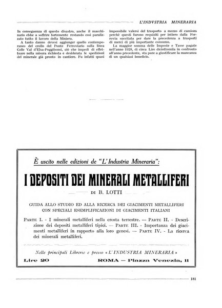 L'industria mineraria bollettino mensile della Federazione nazionale fascista dell'industria mineraria