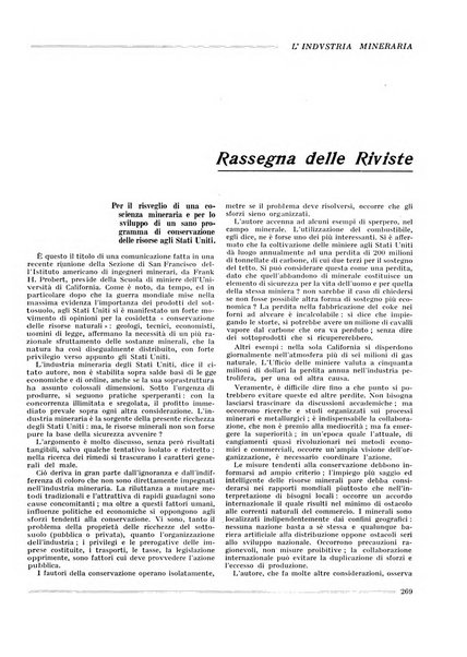 L'industria mineraria bollettino mensile della Federazione nazionale fascista dell'industria mineraria