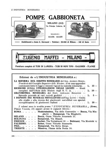 L'industria mineraria bollettino mensile della Federazione nazionale fascista dell'industria mineraria