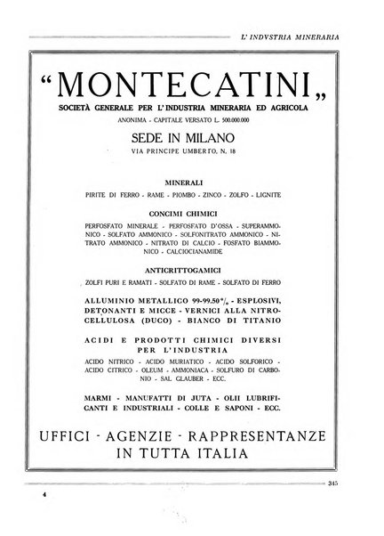 L'industria mineraria bollettino mensile della Federazione nazionale fascista dell'industria mineraria