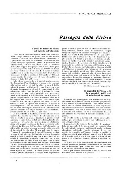 L'industria mineraria bollettino mensile della Federazione nazionale fascista dell'industria mineraria