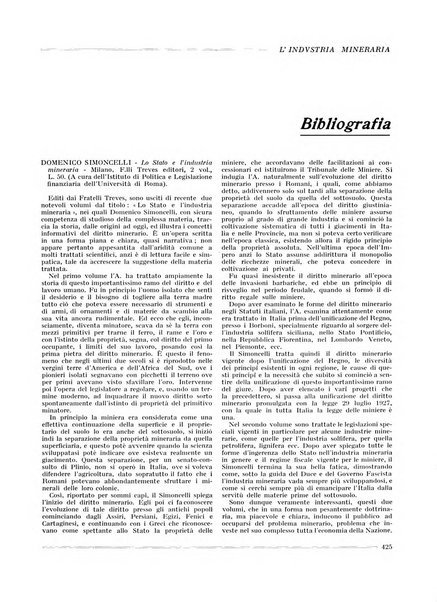 L'industria mineraria bollettino mensile della Federazione nazionale fascista dell'industria mineraria