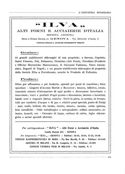 L'industria mineraria bollettino mensile della Federazione nazionale fascista dell'industria mineraria