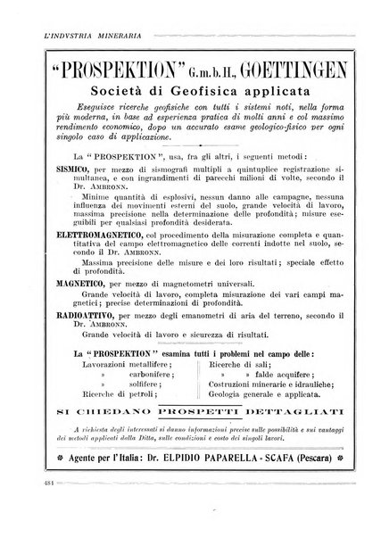 L'industria mineraria bollettino mensile della Federazione nazionale fascista dell'industria mineraria