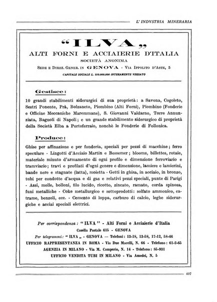 L'industria mineraria bollettino mensile della Federazione nazionale fascista dell'industria mineraria