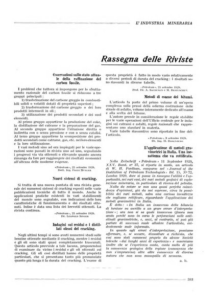 L'industria mineraria bollettino mensile della Federazione nazionale fascista dell'industria mineraria