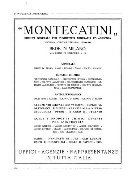 L'industria mineraria bollettino mensile della Federazione nazionale fascista dell'industria mineraria