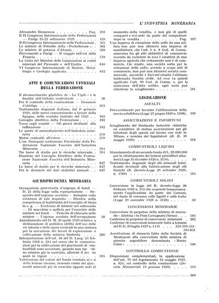 L'industria mineraria bollettino mensile della Federazione nazionale fascista dell'industria mineraria