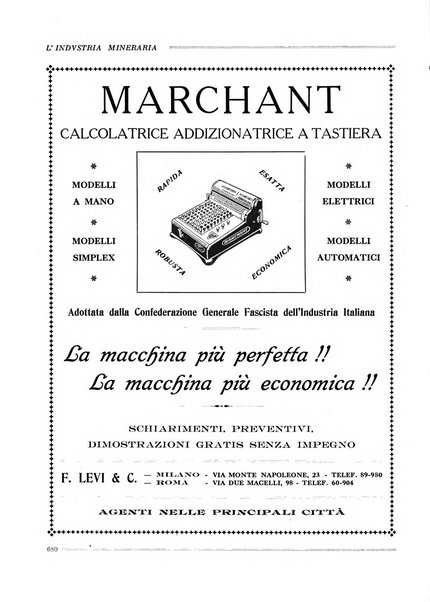 L'industria mineraria bollettino mensile della Federazione nazionale fascista dell'industria mineraria