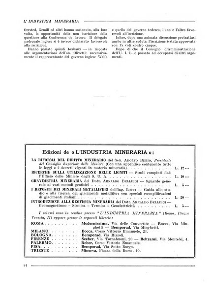 L'industria mineraria bollettino mensile della Federazione nazionale fascista dell'industria mineraria