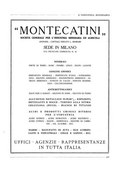 L'industria mineraria bollettino mensile della Federazione nazionale fascista dell'industria mineraria