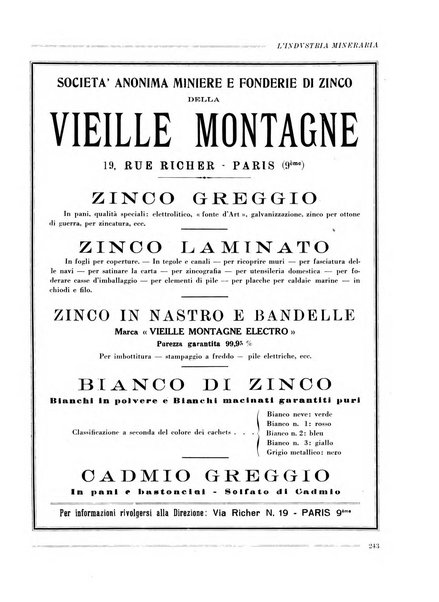 L'industria mineraria bollettino mensile della Federazione nazionale fascista dell'industria mineraria