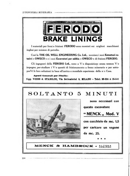 L'industria mineraria bollettino mensile della Federazione nazionale fascista dell'industria mineraria