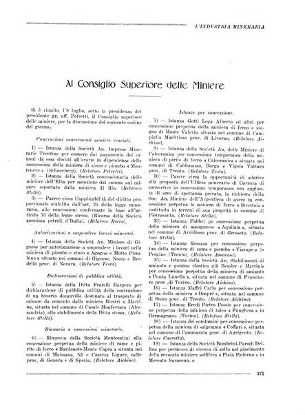 L'industria mineraria bollettino mensile della Federazione nazionale fascista dell'industria mineraria