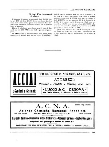 L'industria mineraria bollettino mensile della Federazione nazionale fascista dell'industria mineraria