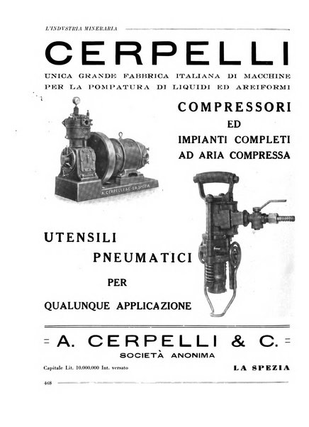 L'industria mineraria bollettino mensile della Federazione nazionale fascista dell'industria mineraria