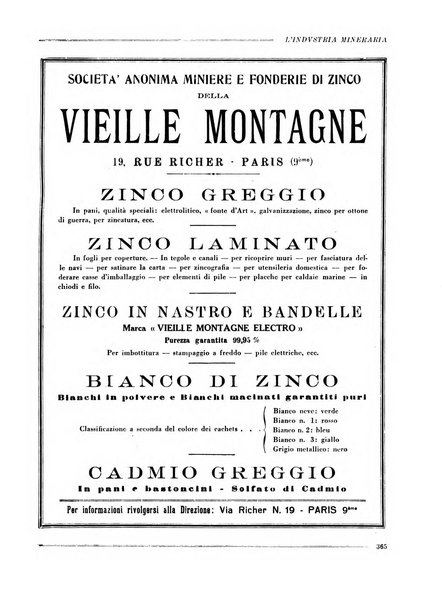 L'industria mineraria bollettino mensile della Federazione nazionale fascista dell'industria mineraria