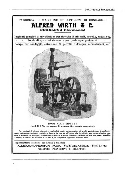 L'industria mineraria bollettino mensile della Federazione nazionale fascista dell'industria mineraria