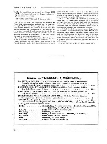 L'industria mineraria bollettino mensile della Federazione nazionale fascista dell'industria mineraria