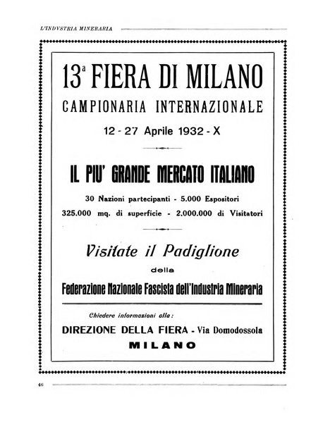 L'industria mineraria bollettino mensile della Federazione nazionale fascista dell'industria mineraria