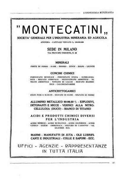 L'industria mineraria bollettino mensile della Federazione nazionale fascista dell'industria mineraria